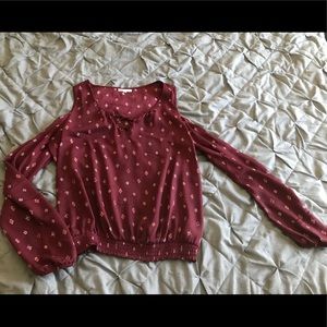 Long Sleeve Cold Shoulder